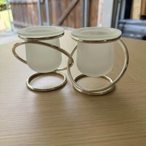 ⛱️PartyLite - Silver Gemini Linked Candle Holders - OS